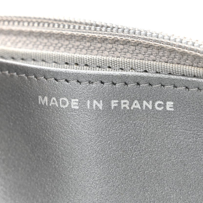 Chanel Metallic Caviar Quilted Boy Wallet On Chain WOC Silver 7 of 12