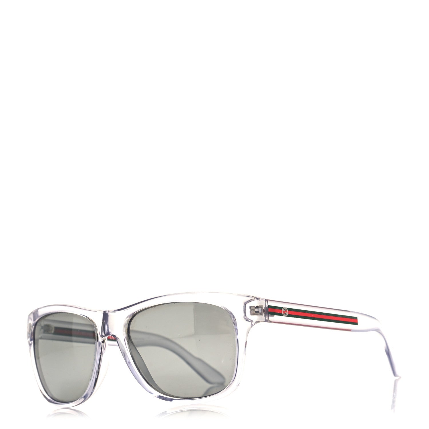 Gucci GG Bio-Based Frame Rectangle Web Sunglasses 3709/S Grey 1 of 9