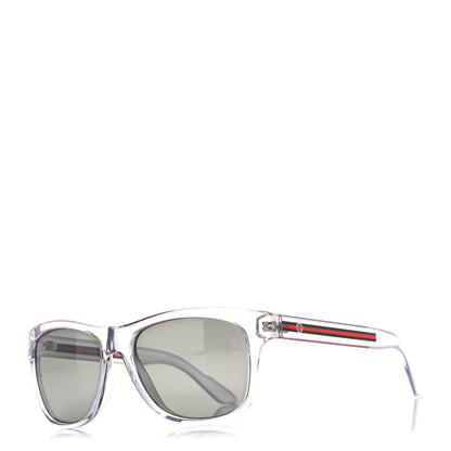 Gucci GG Bio-Based Frame Rectangle Web Sunglasses 3709/S Grey 1 of 9