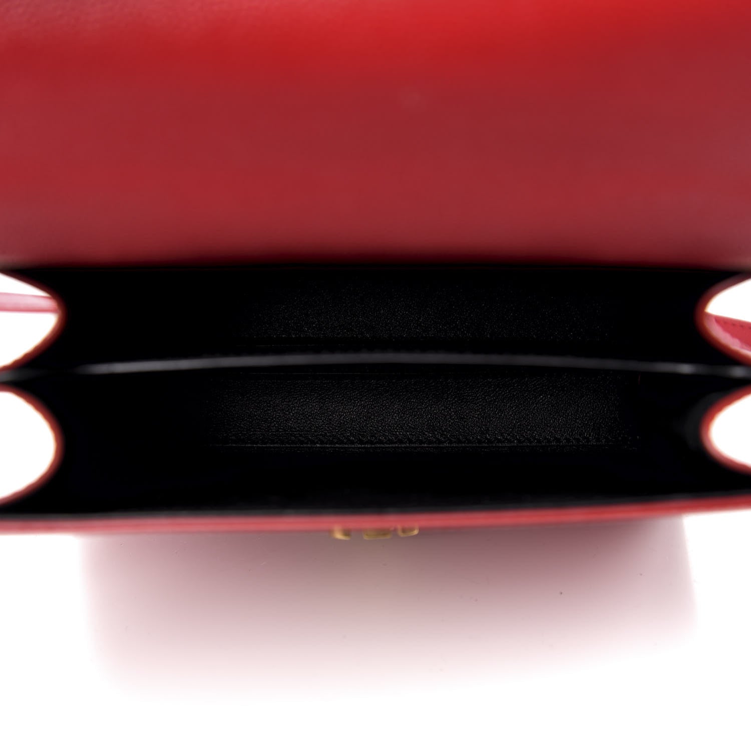Saint Laurent Grain de Poudre Mini Classic Monogram Cassandra Top Handle Red 4 of 9