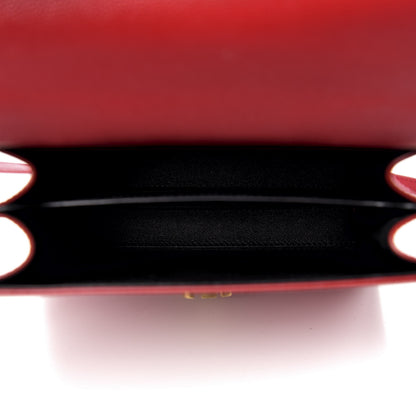 Saint Laurent Grain de Poudre Mini Classic Monogram Cassandra Top Handle Red 4 of 9