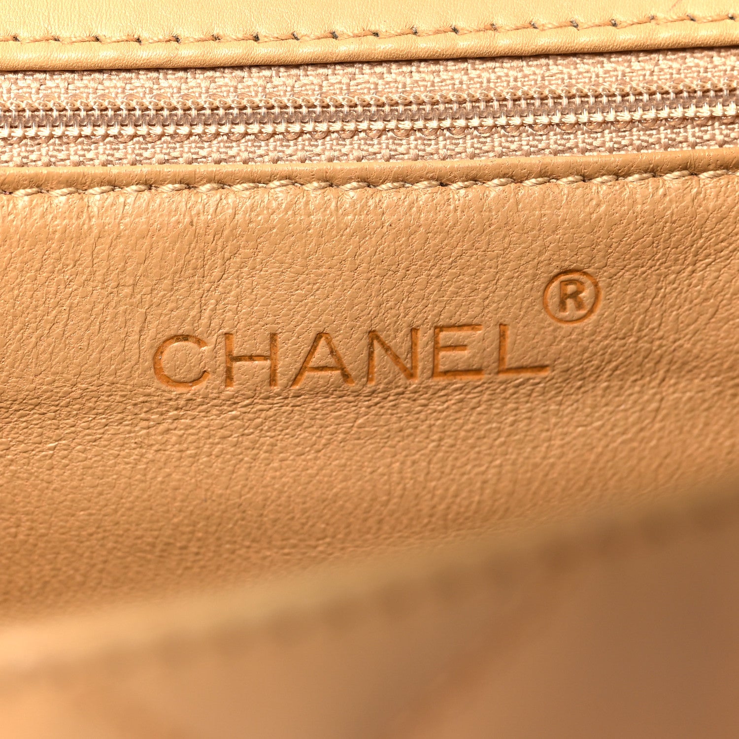 Chanel Lambskin Quilted Medium Single Flap Beige 6 of 10