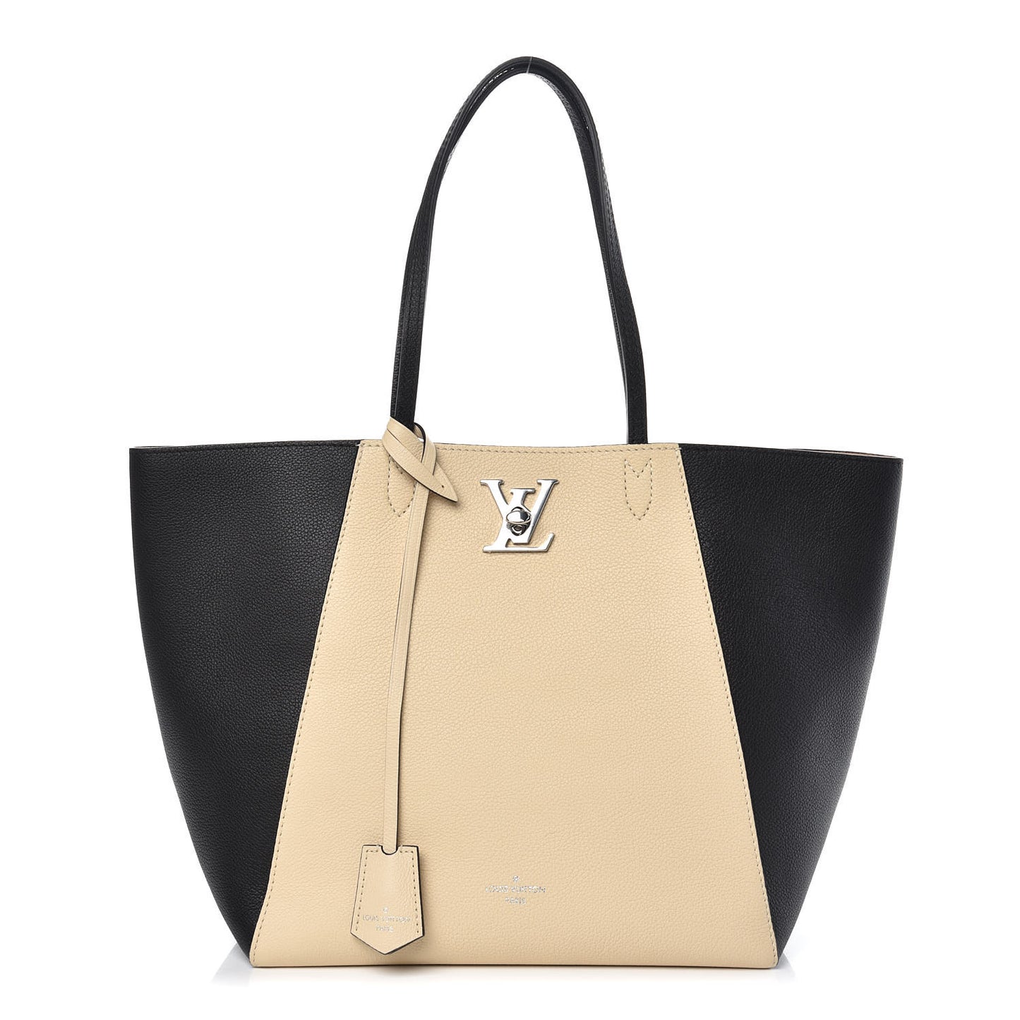 Calfskin Lockme Cabas Vanille Black
