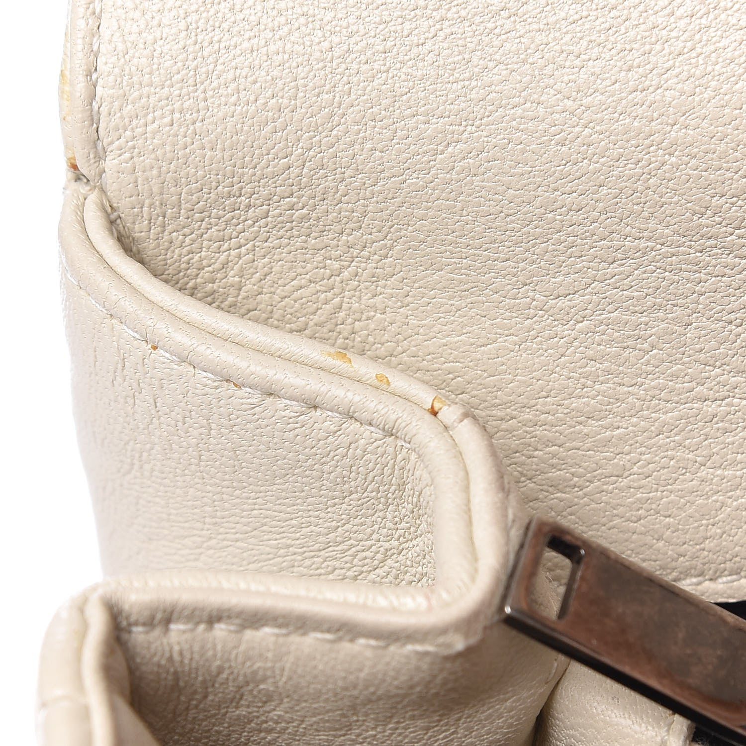 Saint Laurent Sheepskin Matelasse Chevron Monogram Medium College Bag Dove White 16 of 17