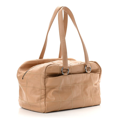 Chanel Caviar Square Stitched Tote Beige 2 of 13