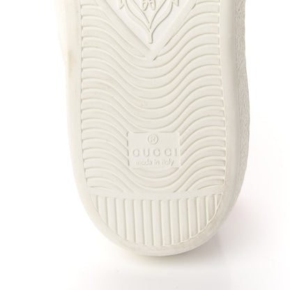 Gucci Calfskin Ayers Web Blind for Love Embroidered Mens Ace Sneakers 10 White 8 of 10