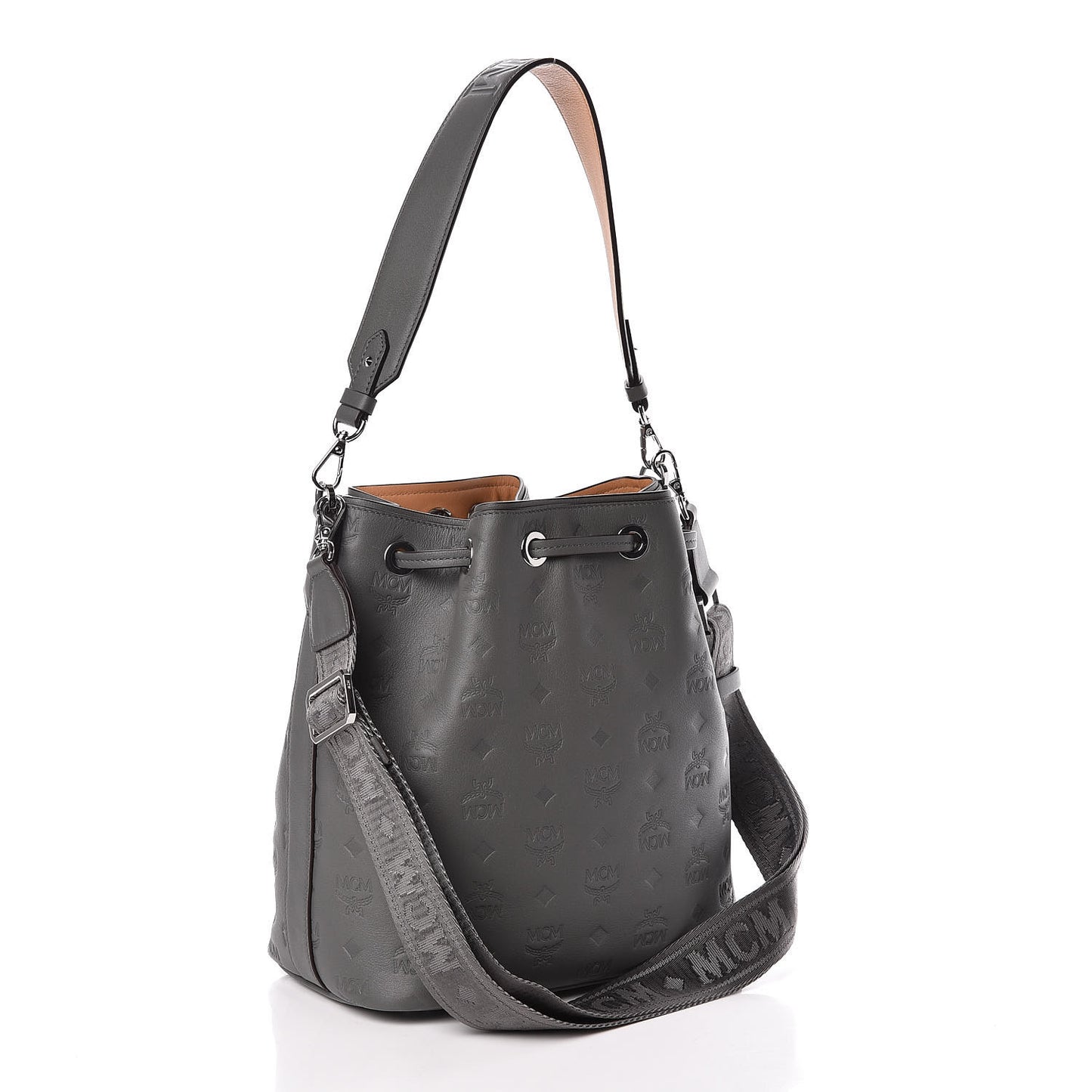 Calfskin Ottomar Monogram Small Essential Bucket Charcoal