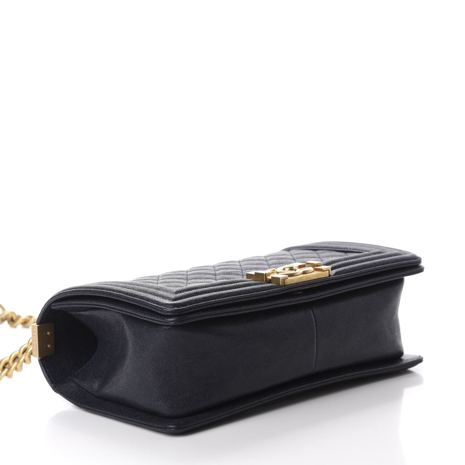 Chanel Caviar Quilted Medium Boy Flap Dark Blue 4 of 11