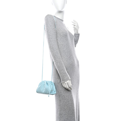 Bottega Veneta Nappa Intrecciato The Mini Pouch Pale Blue 2 of 9
