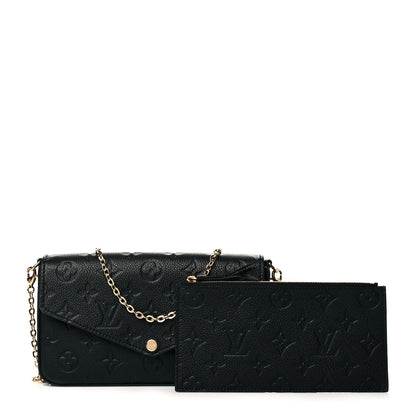 Louis Vuitton Empreinte Pochette Felicie Chain Wallet Black 1 of 12