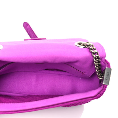 Fendi Technical Fabric FF Midi Chain Baguette Bouganville 4 of 6