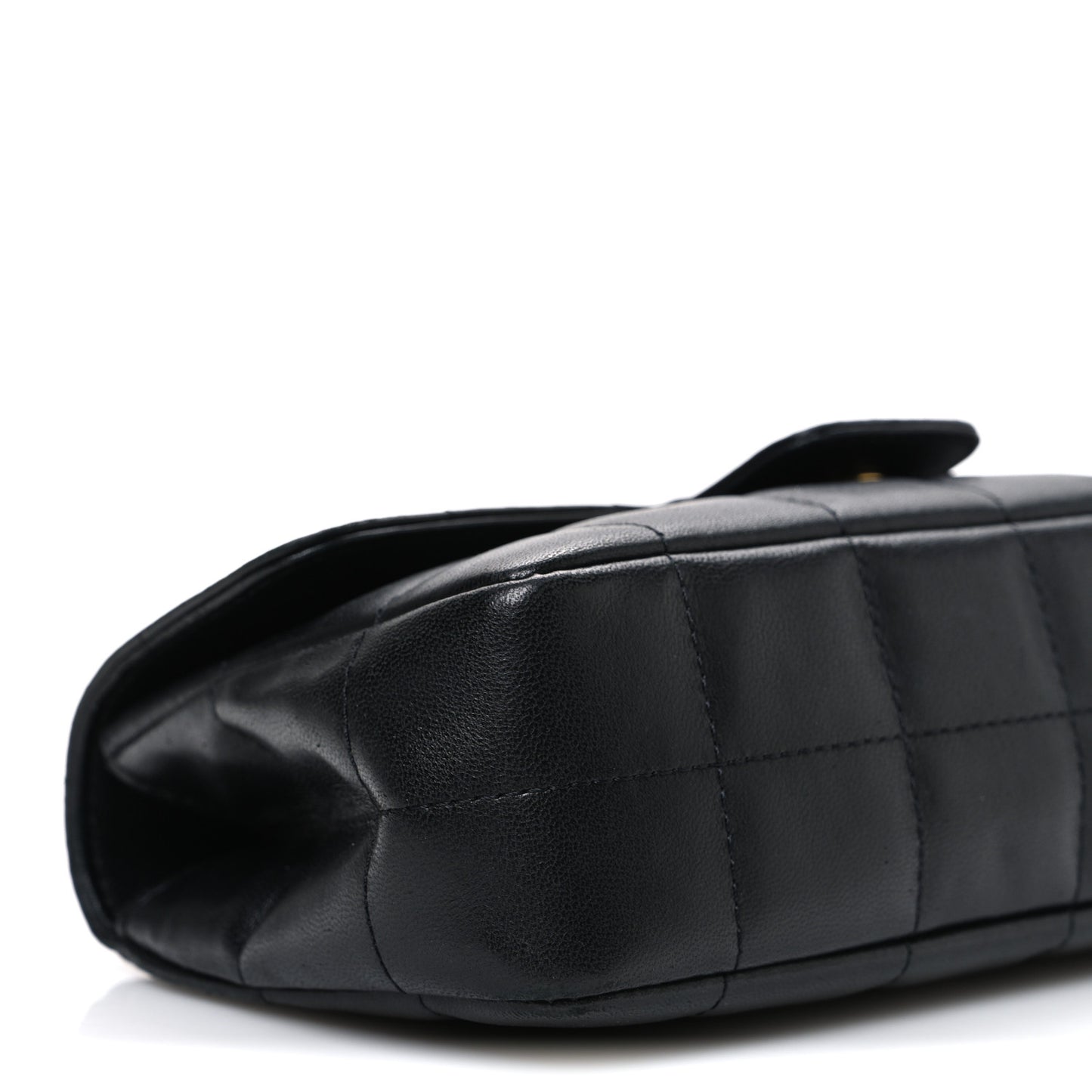 Lambskin Quilted Mini Chocolate Bar Flap Black