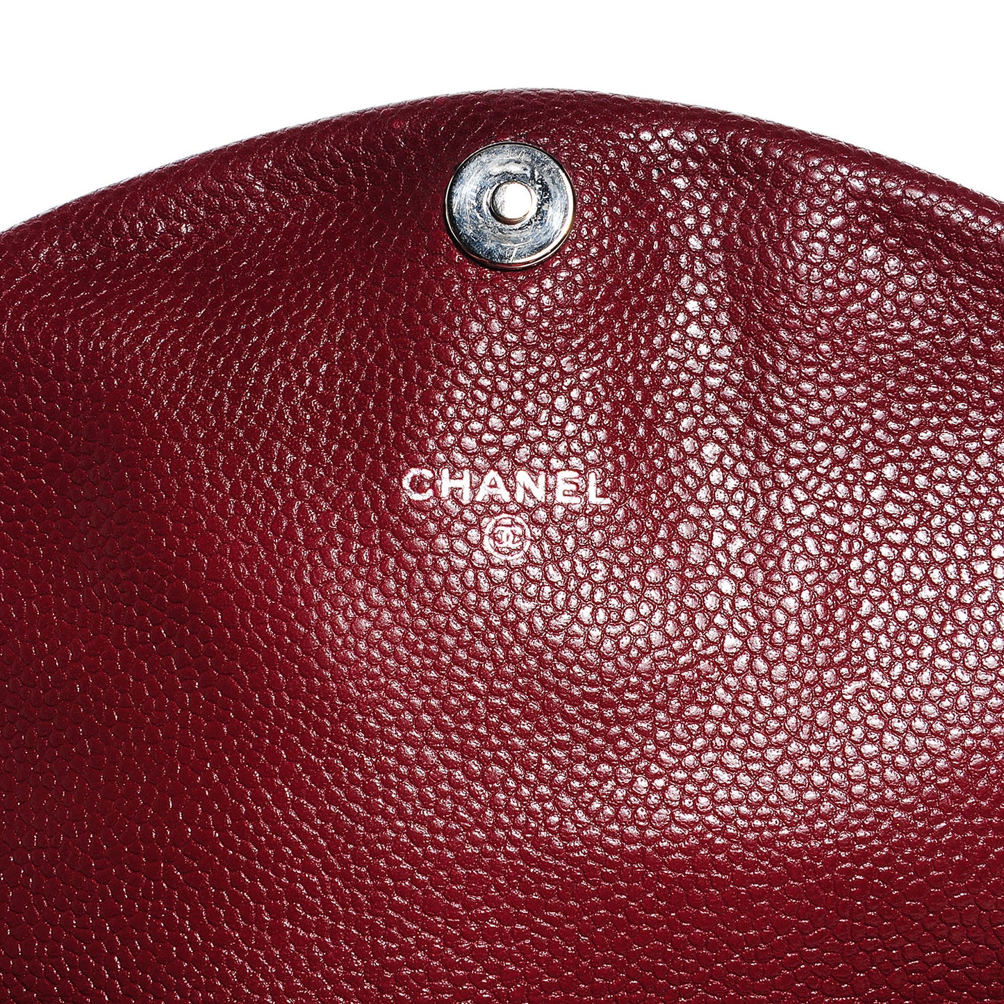 Caviar Half Moon Wallet On Chain WOC Dark Red
