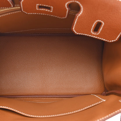 Hermes Natural Barenia Faubourg Birkin 25 Fauve 5 of 16