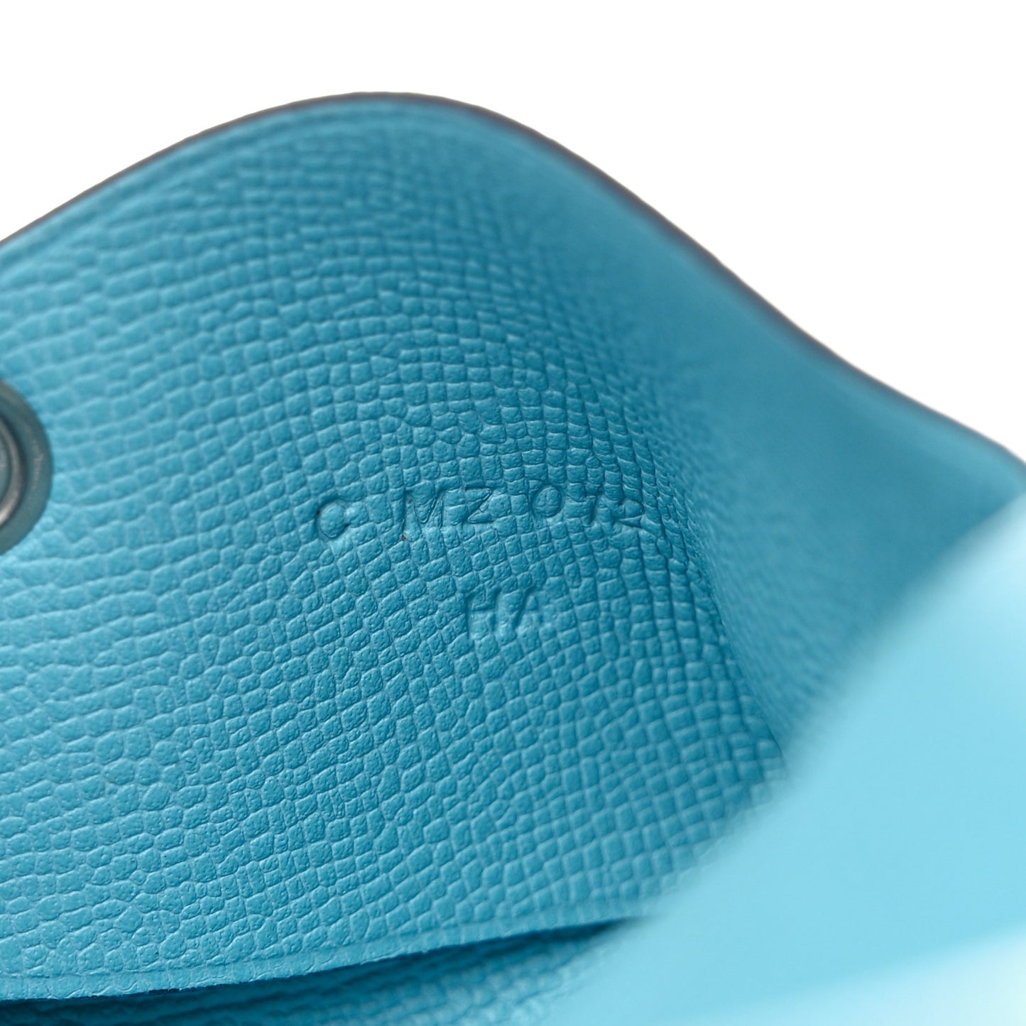 Madame Calfskin Calvi Card Case Bleu du Nord