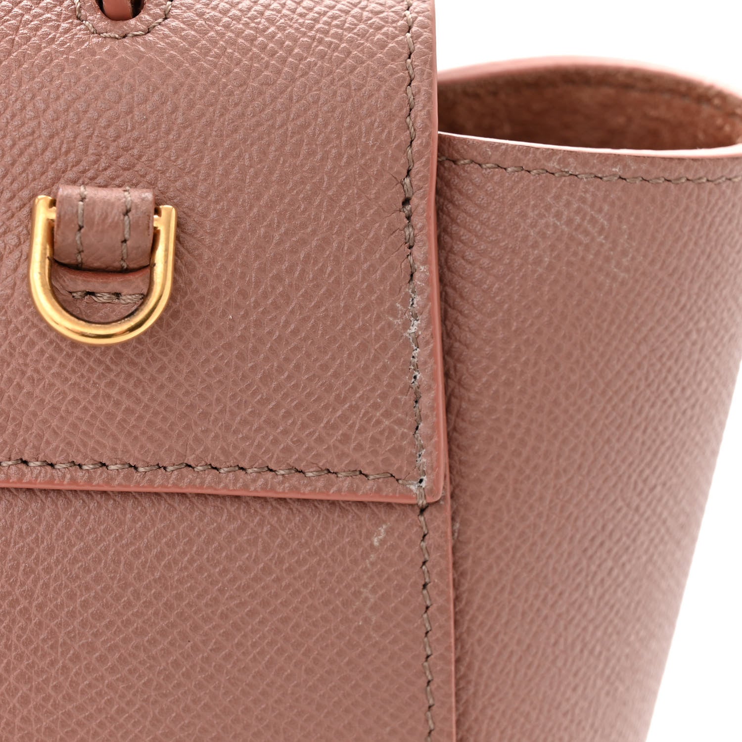 Celine Grained Calfskin Nano Belt Bag Antique Rose 12 of 12