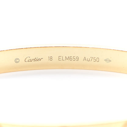 Cartier 18K Yellow Gold LOVE Bracelet 18 5 of 7