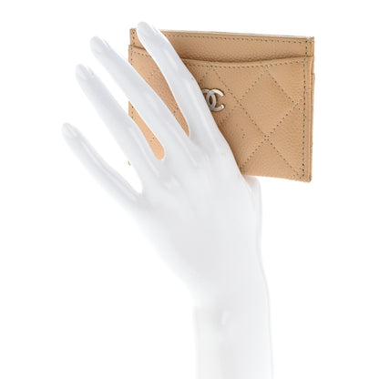 Chanel Caviar Quilted Card Holder Beige 2 of 10