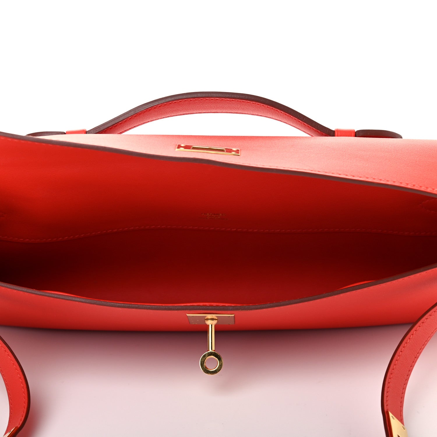 Hermes Swift Kelly Cut Clutch Pochette Capucine 4 of 8