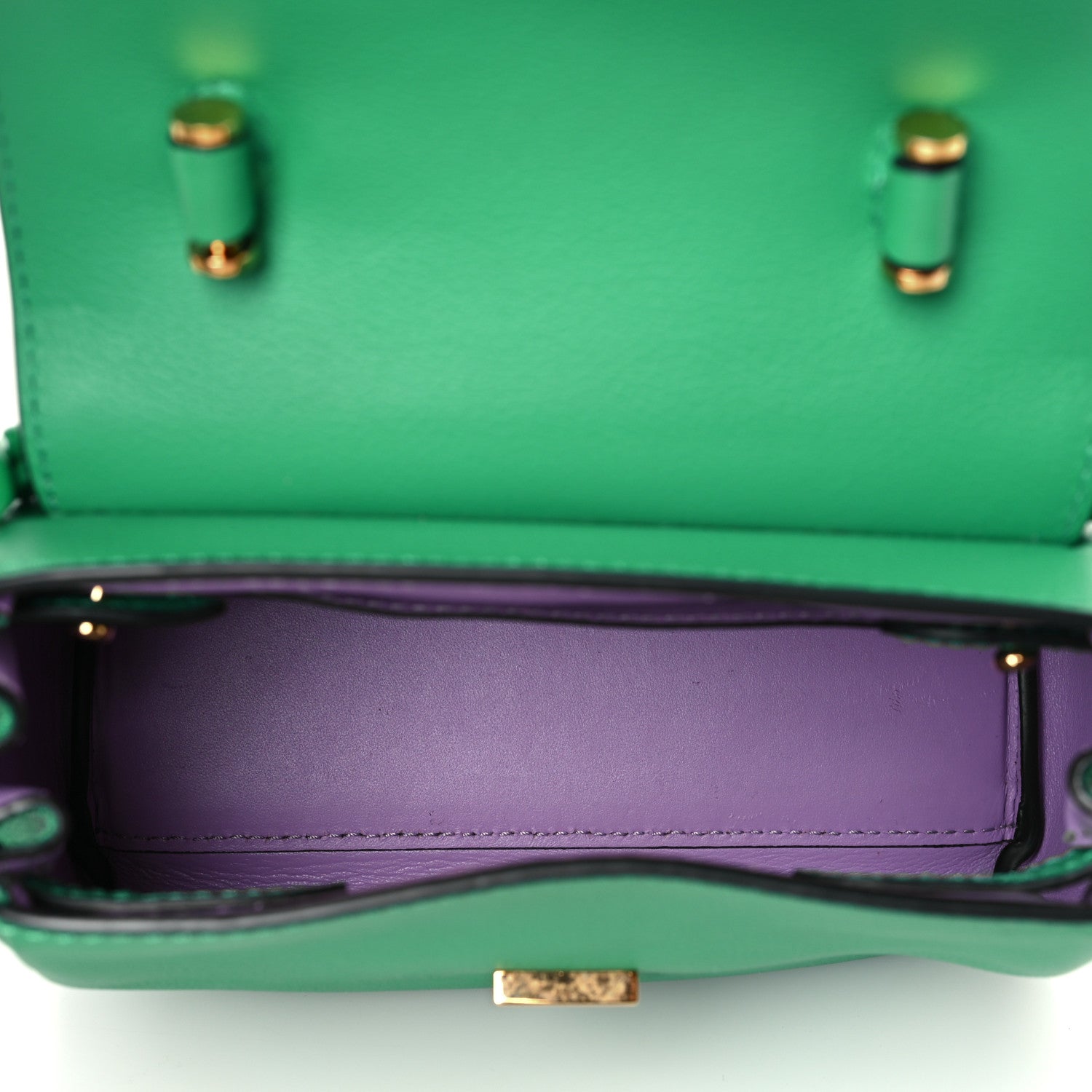 Versace Grained Calfskin Small La Medusa Top Handle Bag Turquoise 6 of 9