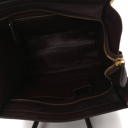 Celine Snakeskin Suede Mini Luggage Brown Multicolor 5 of 10