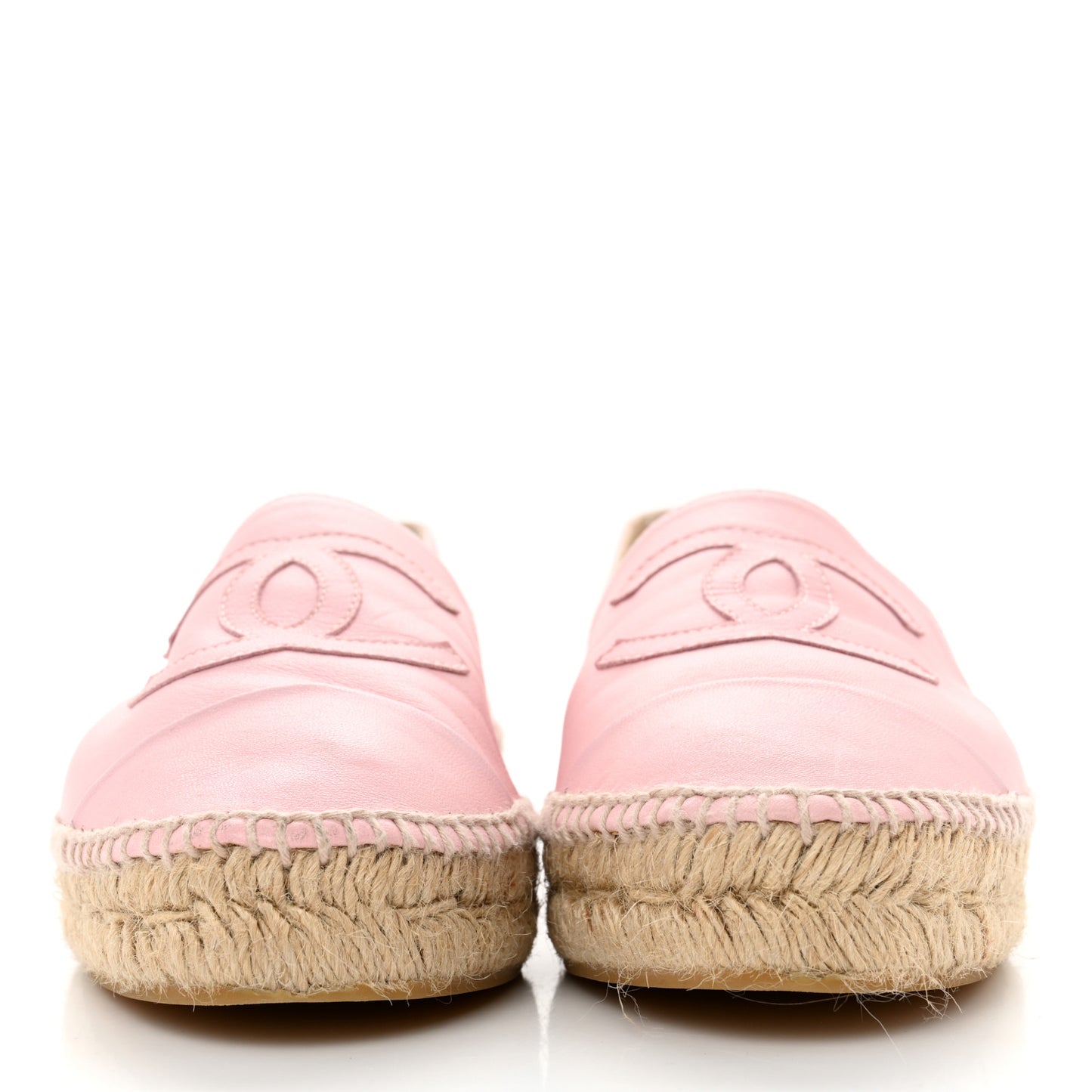 Lambskin CC Espadrilles 40 Light Pink