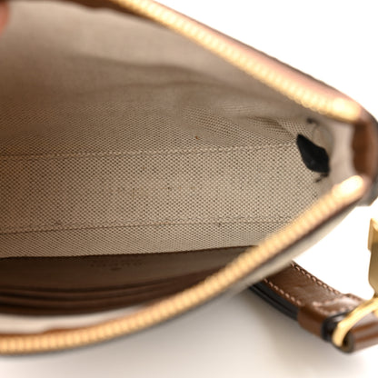 Gucci GG Supreme Monogram Azalea Calfskin Small Retro Interlocking G Wristlet Messenger Bag Beige Ebony Brown Sugar 5 of 14