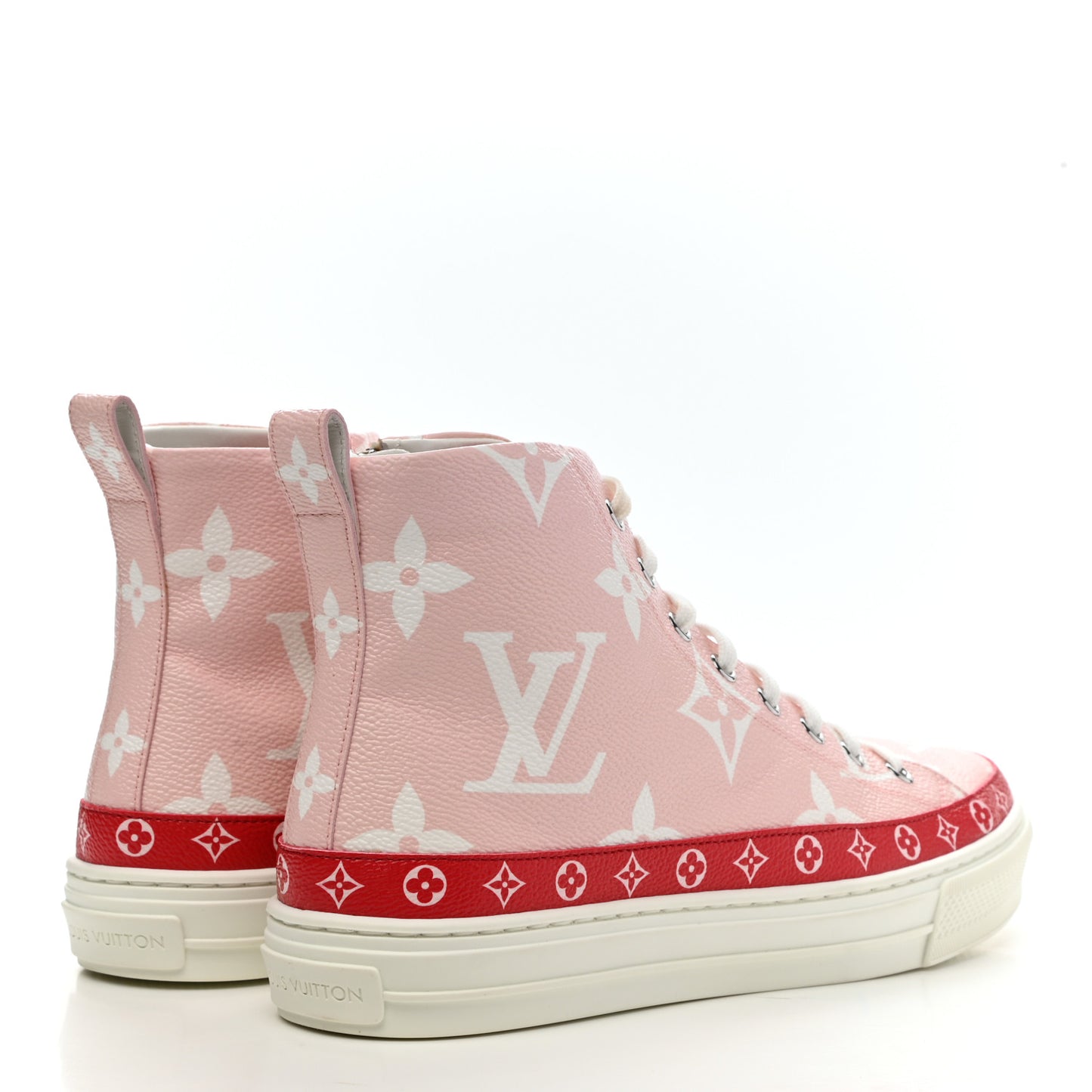 Monogram Giant Stellar Sneaker Boots 38.5 Rose Rouge