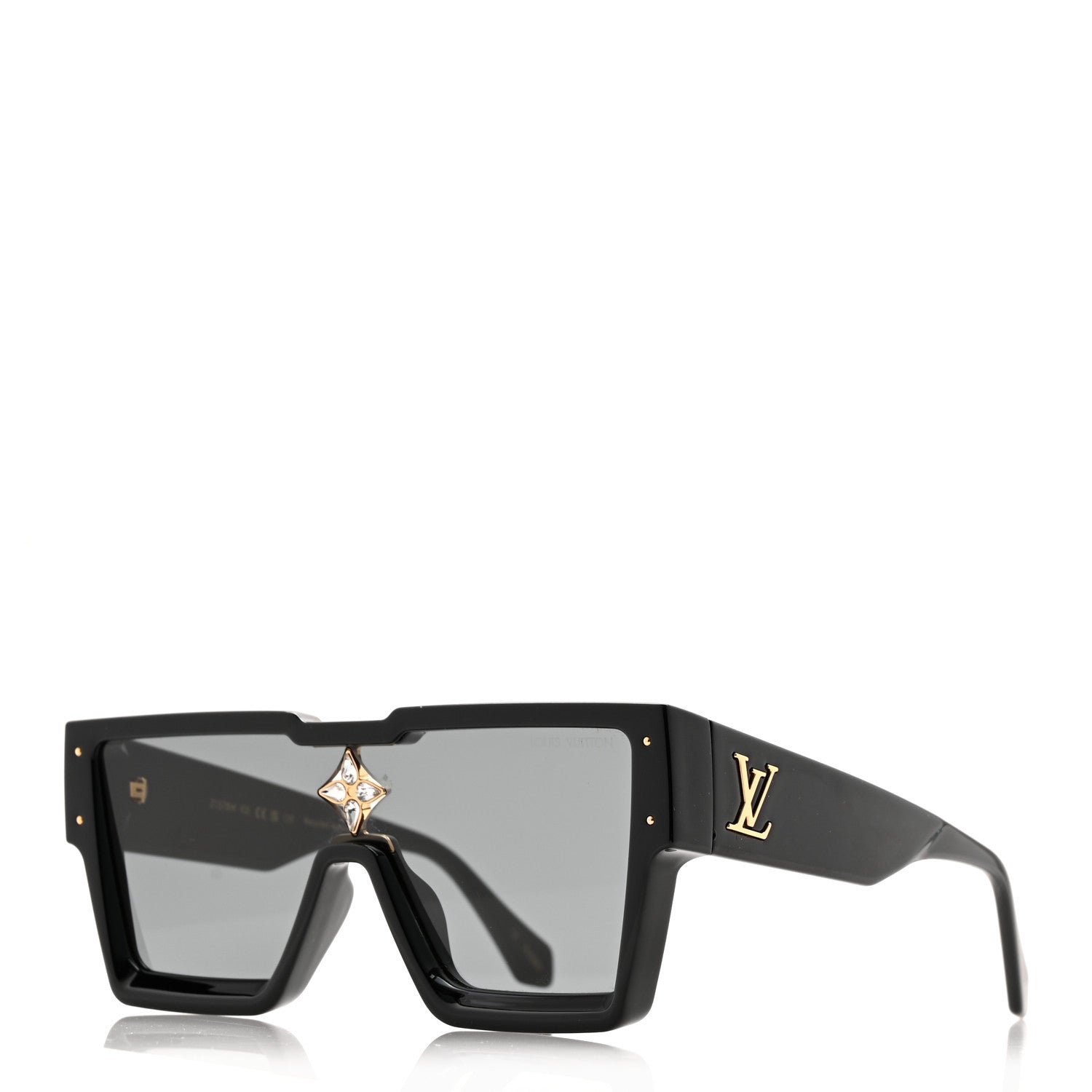 Louis Vuitton Acetate Swarovski Crystal Cyclone Sunglasses Z1578W Black 1 of 8