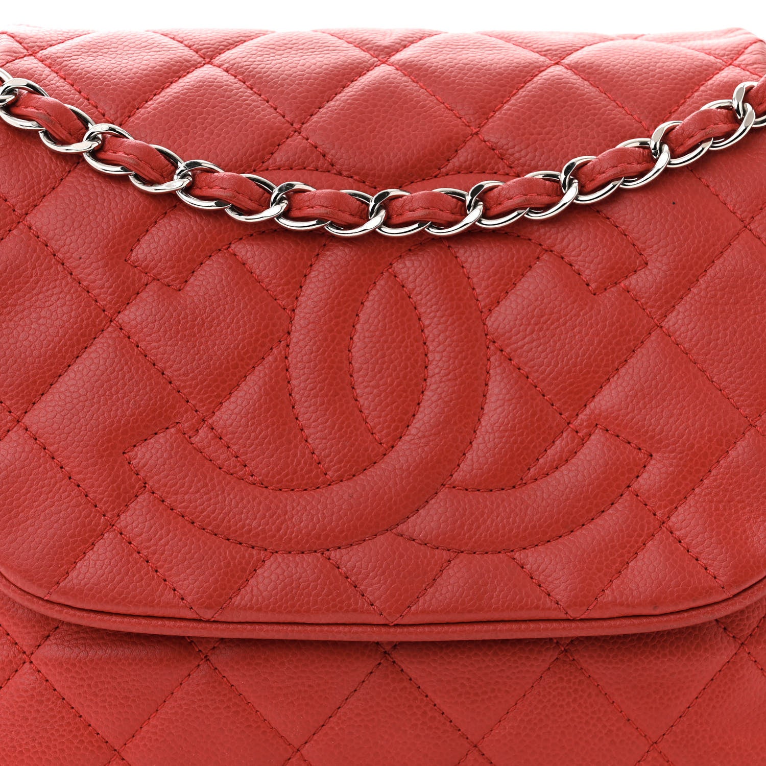 Chanel Caviar Quilted Timeless Accordion Flap Red 9 of 15
