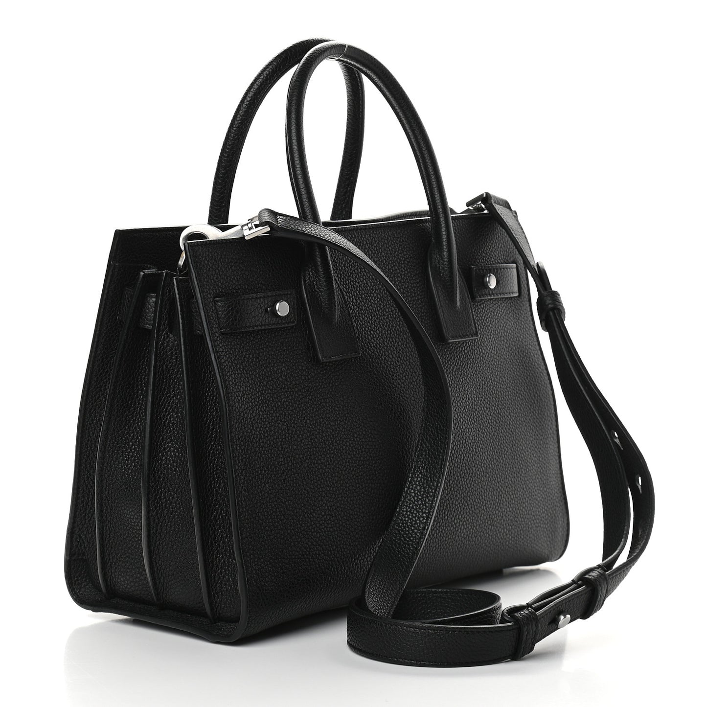 Grained Calfskin Baby Sac De Jour Souple Black