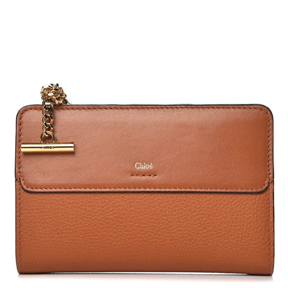 Chloe Grained Calfskin Joe Compact Wallet Caramel 1 of 8