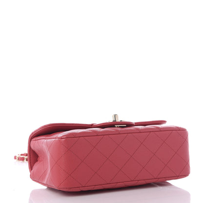 Chanel Caviar Quilted Mini Rectangular Flap Dark Pink 3 of 10