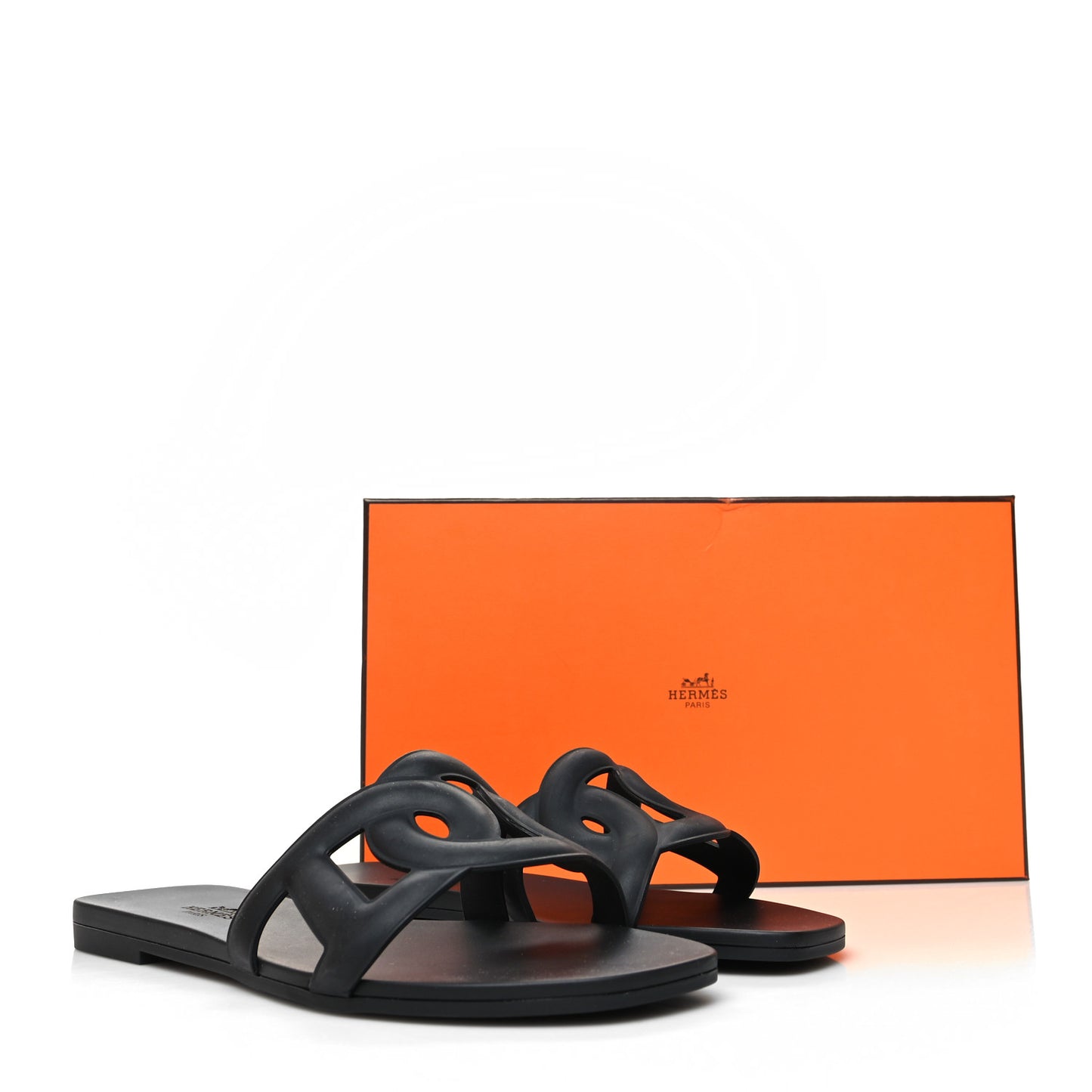 Rubber Aloha Sandals 36 Black