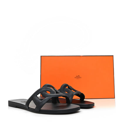 Hermes Rubber Aloha Sandals 36 Black 9 of 9