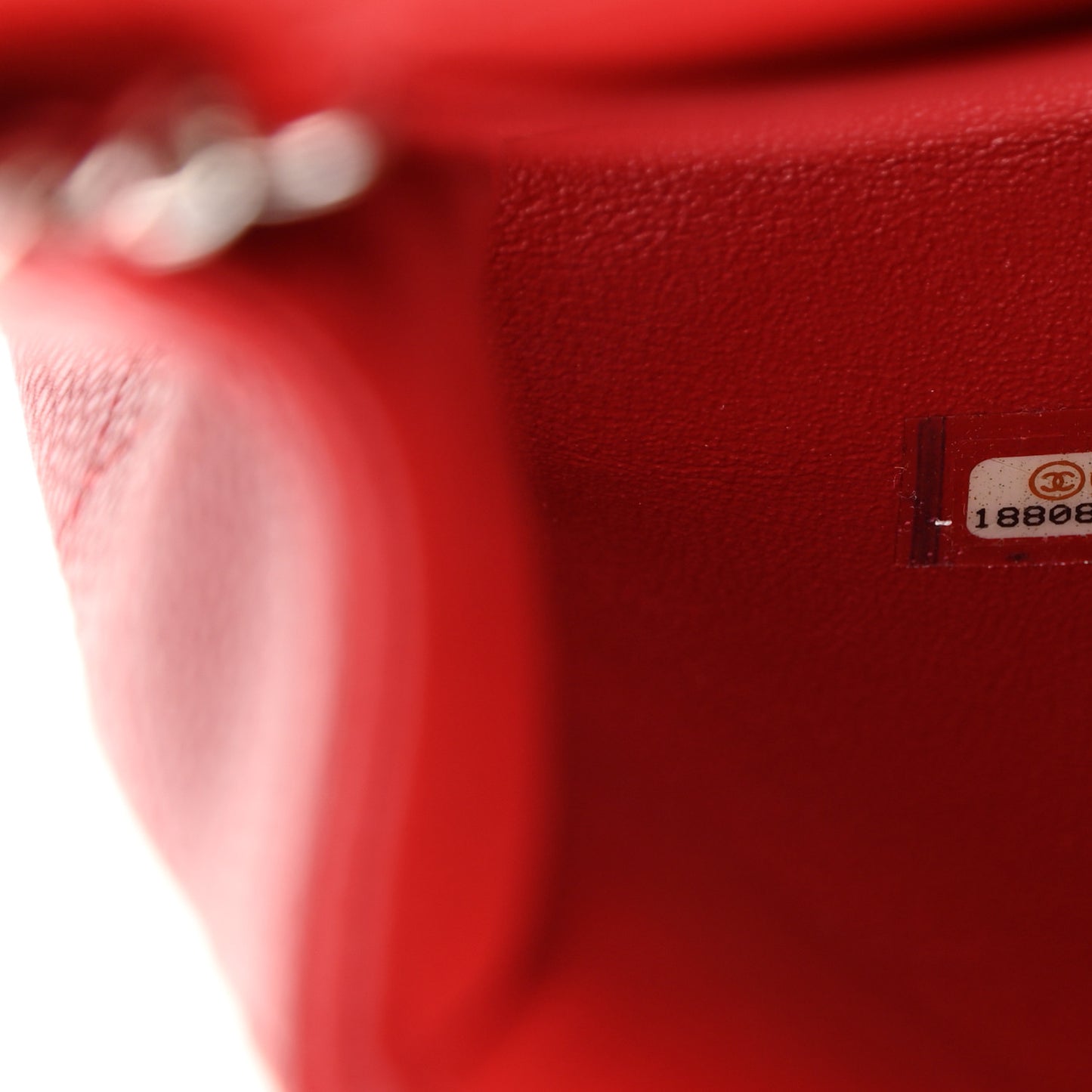 Caviar Quilted Clutch With Chain Flap Red