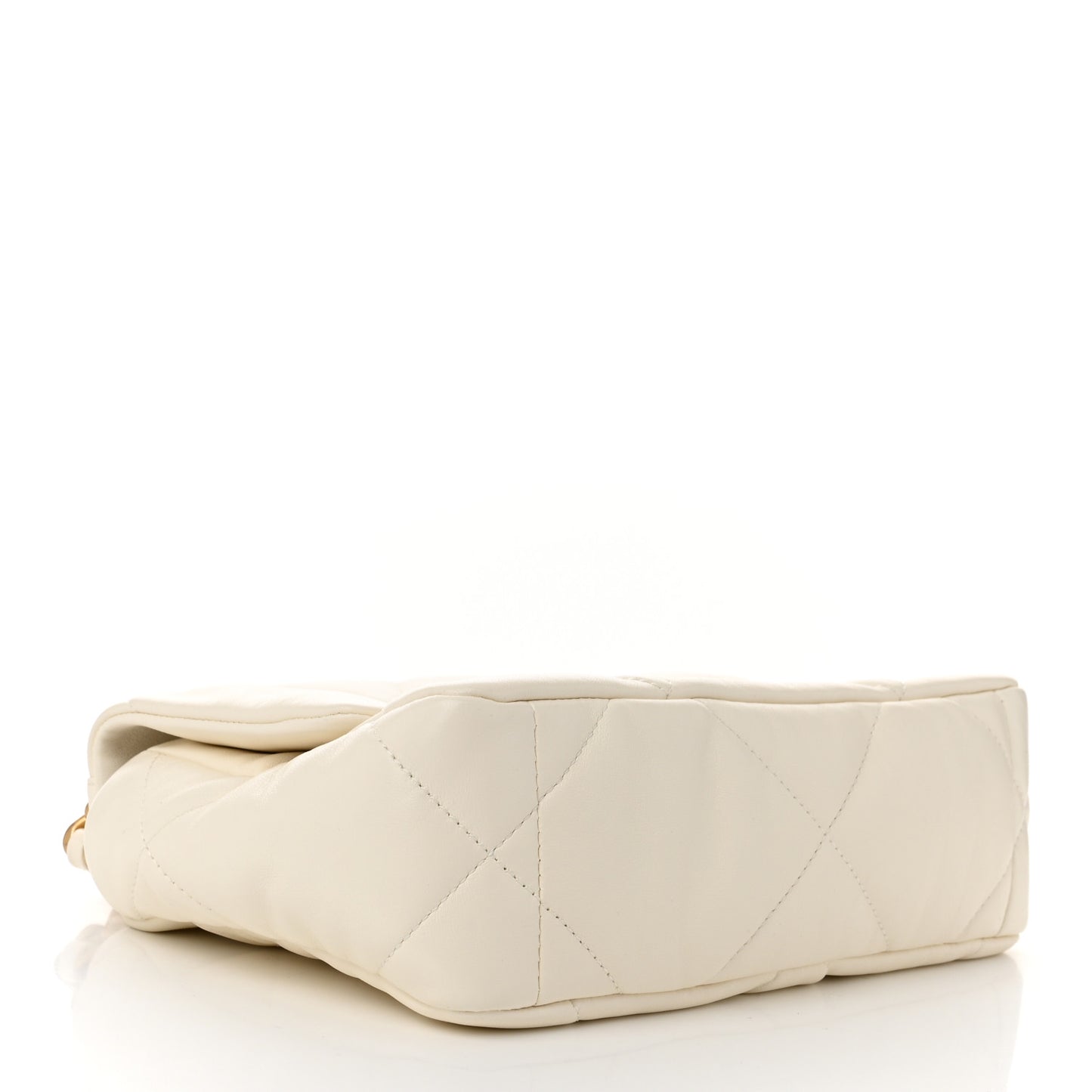 Lambskin Quilted Medium Chanel 19 Flap White