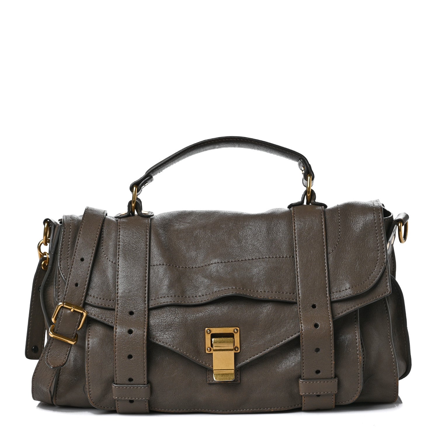 Proenza Schouler Lambskin Medium PS1 Satchel Smoke 1 of 12