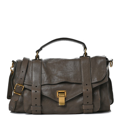 Proenza Schouler Lambskin Medium PS1 Satchel Smoke 1 of 12