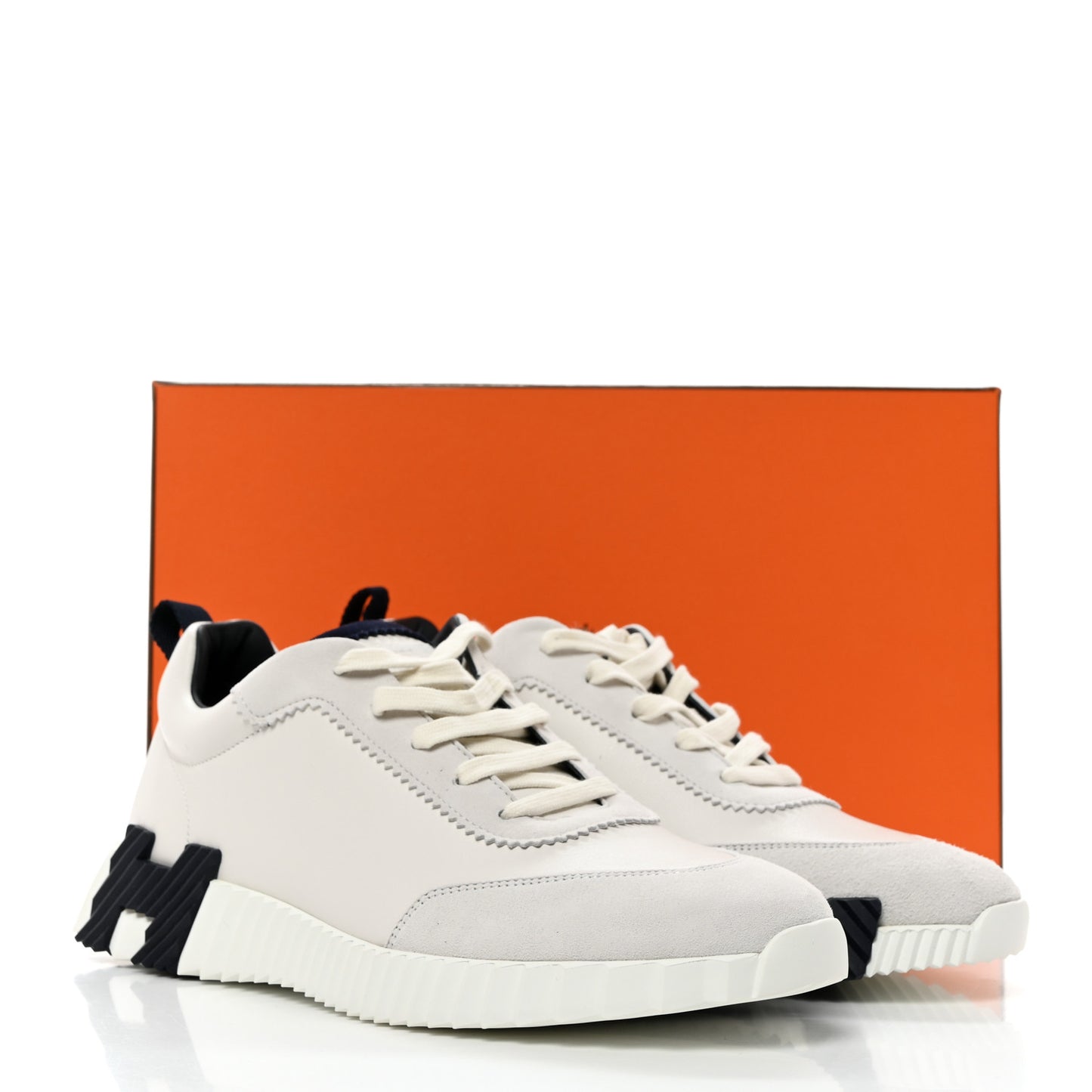 Goatskin Suede Mens Bouncing Sneakers 42 White