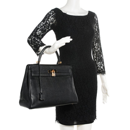 Hermes Fjord Kelly Retourne 35 Black 2 of 26