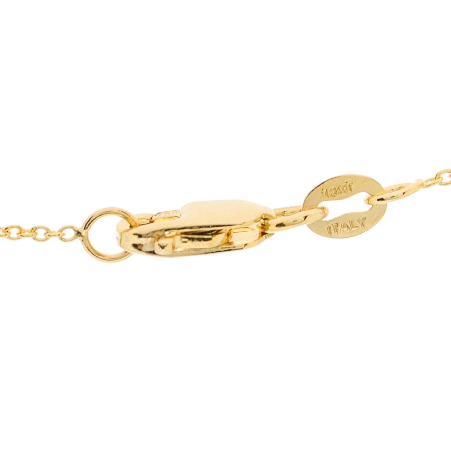 18K Yellow Gold Diamond Pave Pendant Necklace