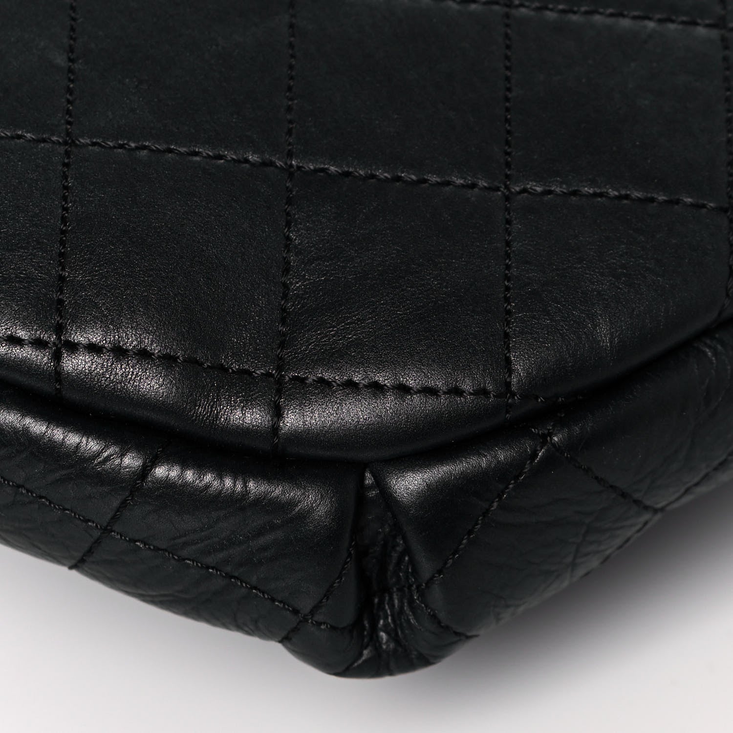 Chanel Aged Calfskin Quilted Crossbody Double Chain Bag Black 11 of 13