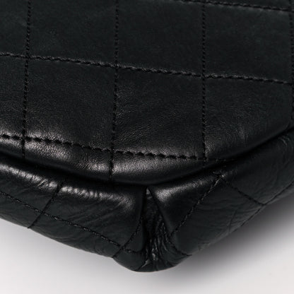 Chanel Aged Calfskin Quilted Crossbody Double Chain Bag Black 11 of 13