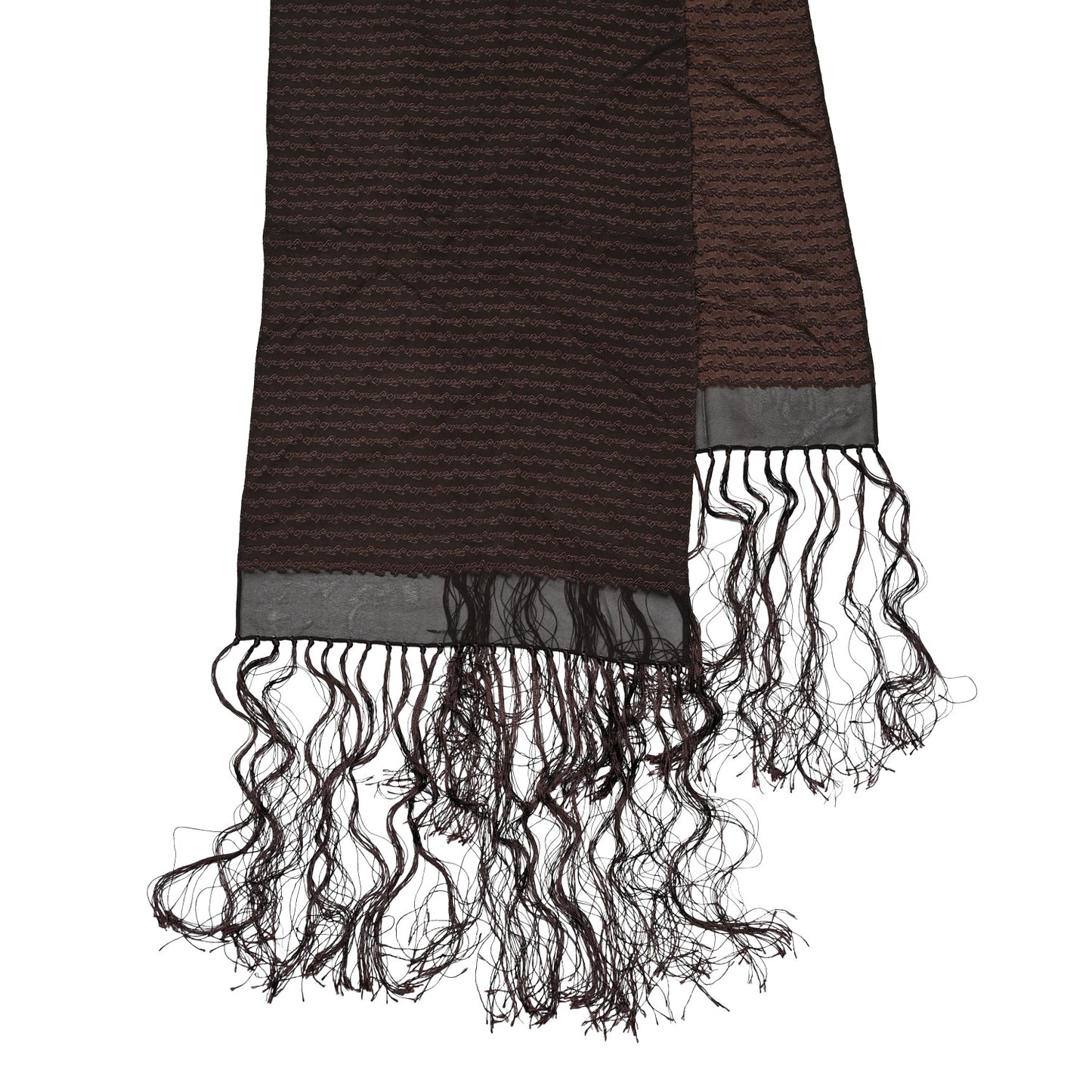 Silk Logo Scarf Brown