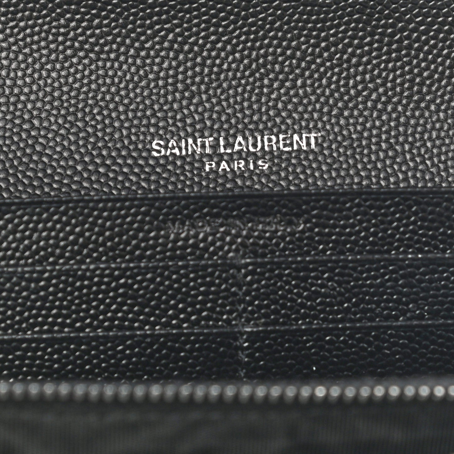 Grain De Poudre Matelasse Chevron Monogram Flap Wallet Black