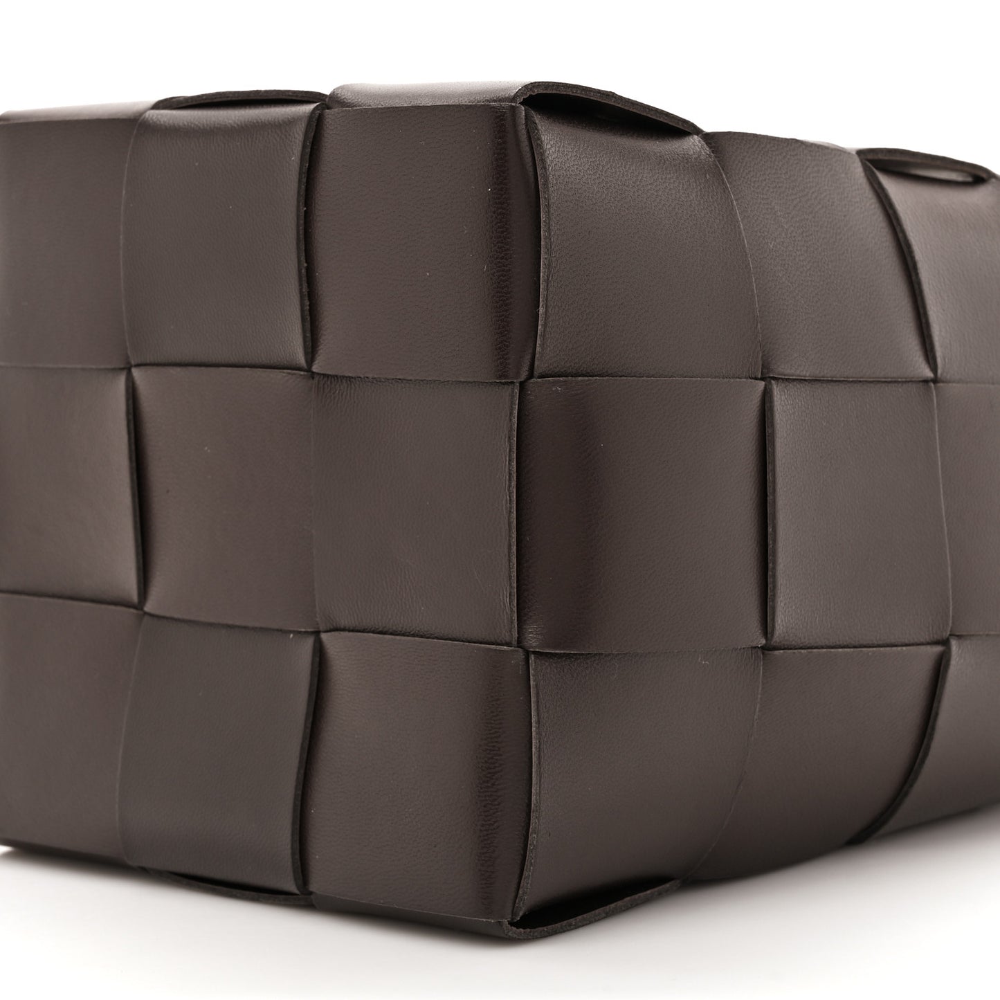 Nappa Maxi Intrecciato Mini Cassette Bucket Bag Fondant