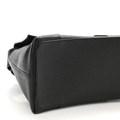 Balenciaga Grained Calfskin Monochrome M Downtown Shoulder Bag Black 8 of 11