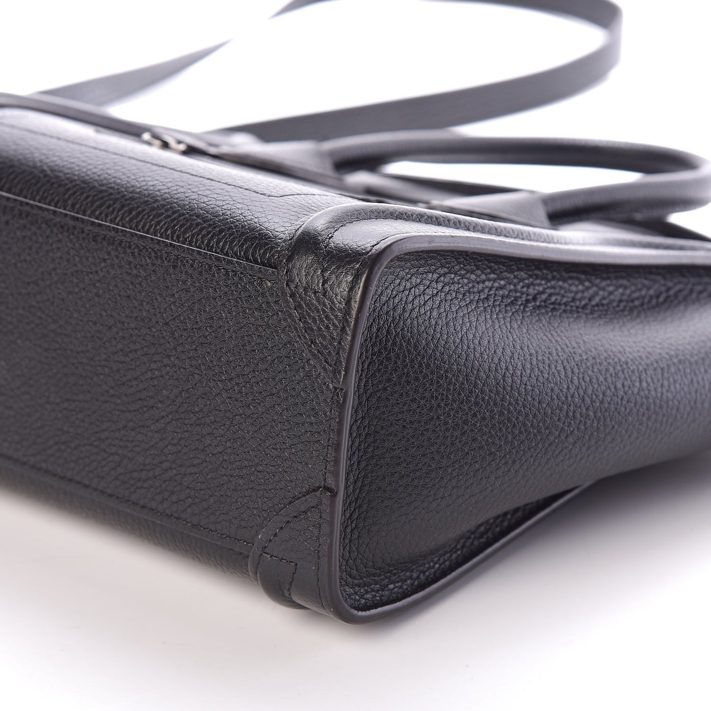Drummed Calfskin Nano Luggage Black