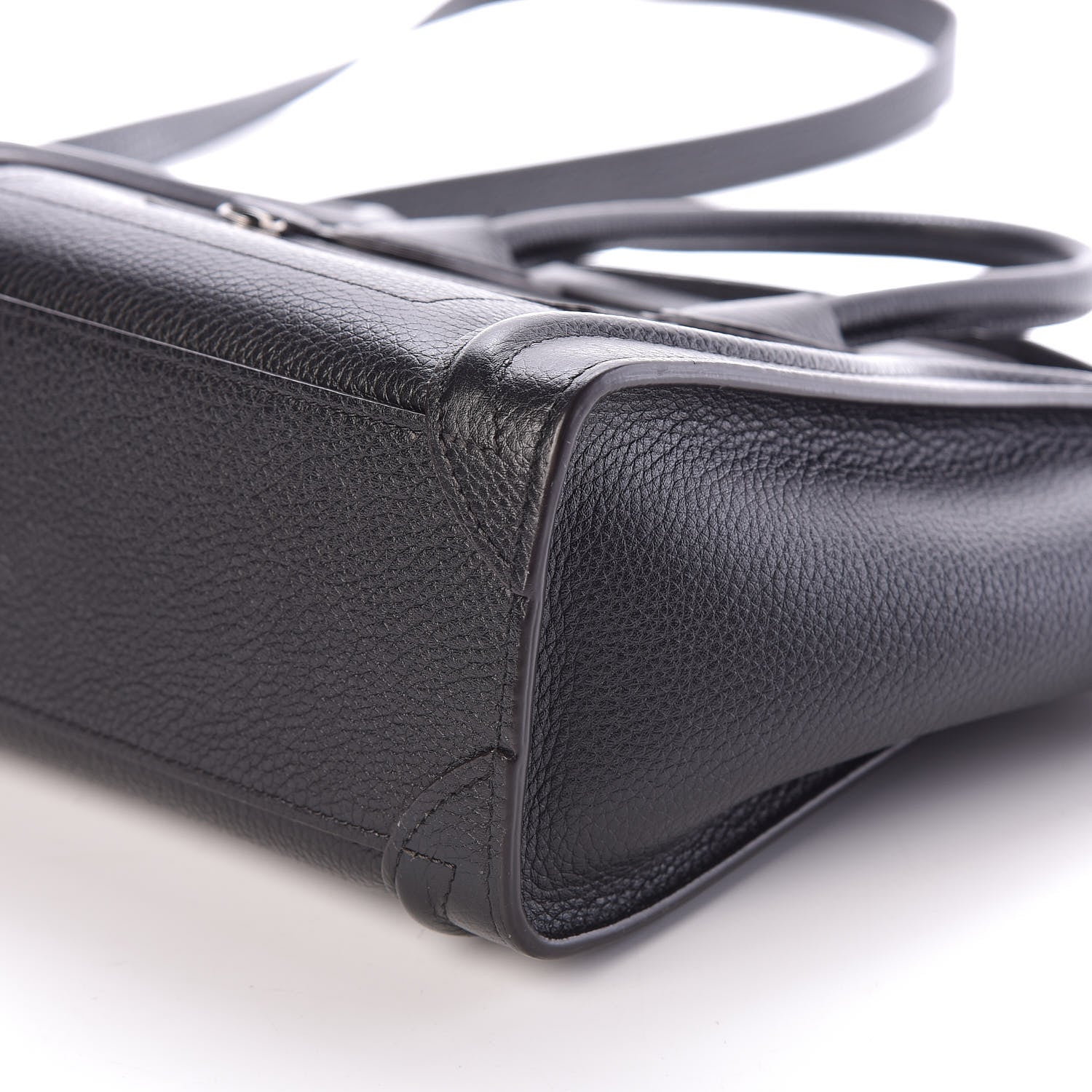 Celine Drummed Calfskin Nano Luggage Black 8 of 9